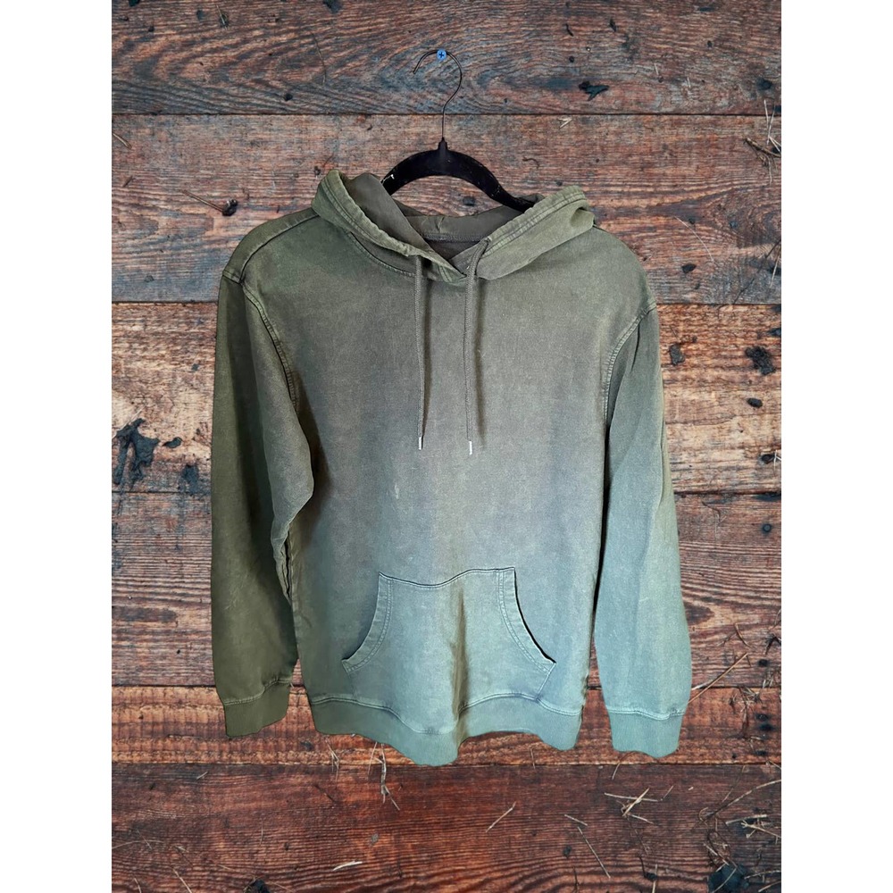 MEN’S-TARGET-Green Hooded Distressed Sweatshirt-SIZE US MEDIUM